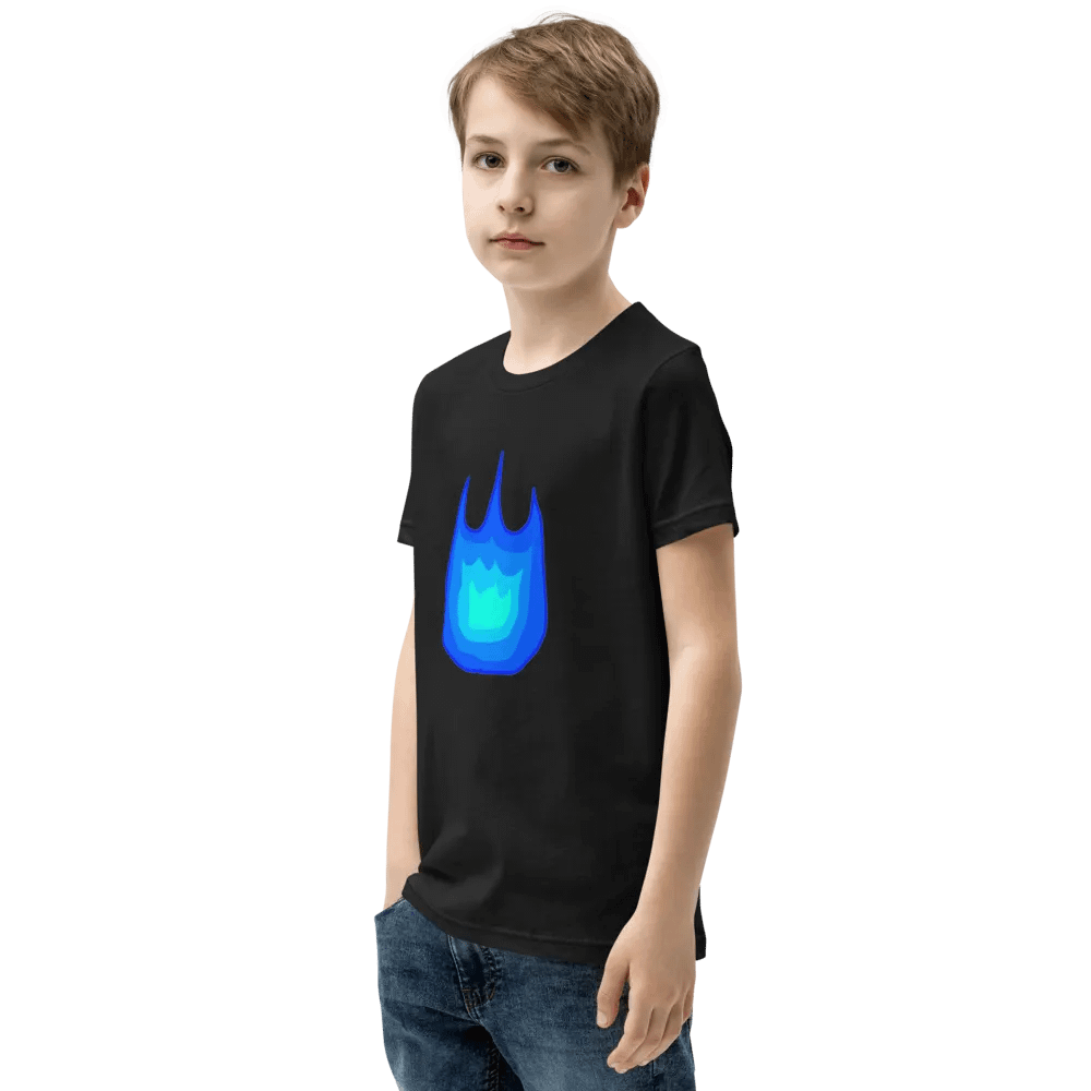 Blue Firey Youth T-Shirt product image (8)