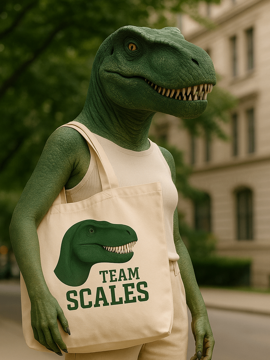 Team Scales Team Feathers T-Rex Tote Bag product image (5)