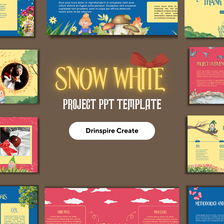 Snow White-Inspired Project Powerpoint Presentation | 10-Slide Canva Template product image (1)