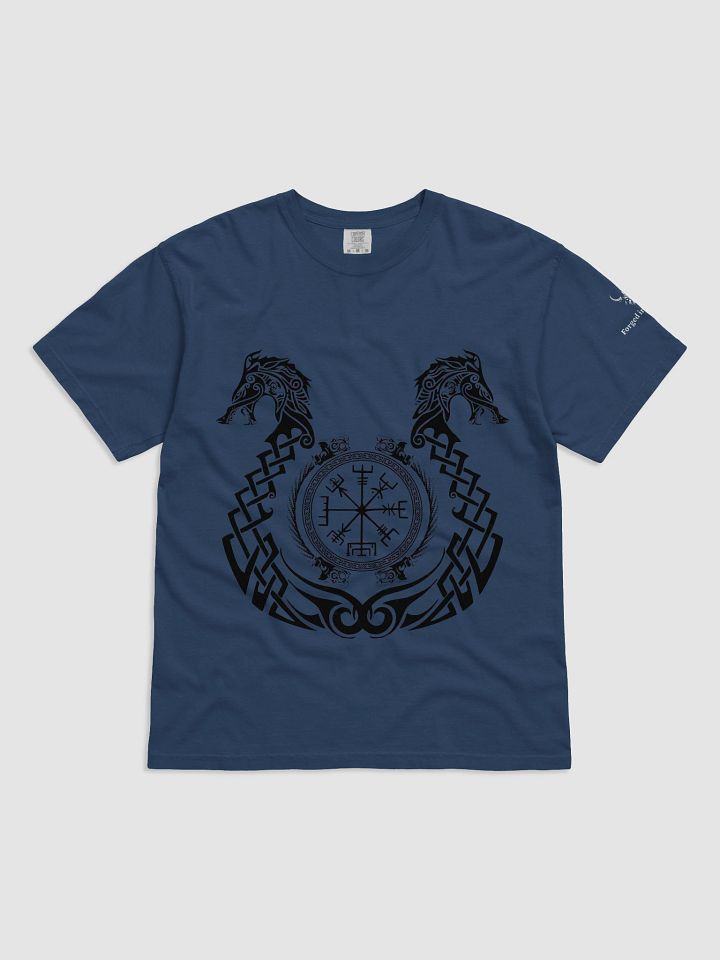 Forge Your Path – Forged In Valhalla Vegvísir Dragon T-Shirt product image (3)