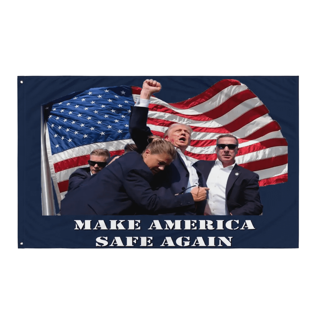 Trump 2024 Make America Safe Again Flag product image (3)