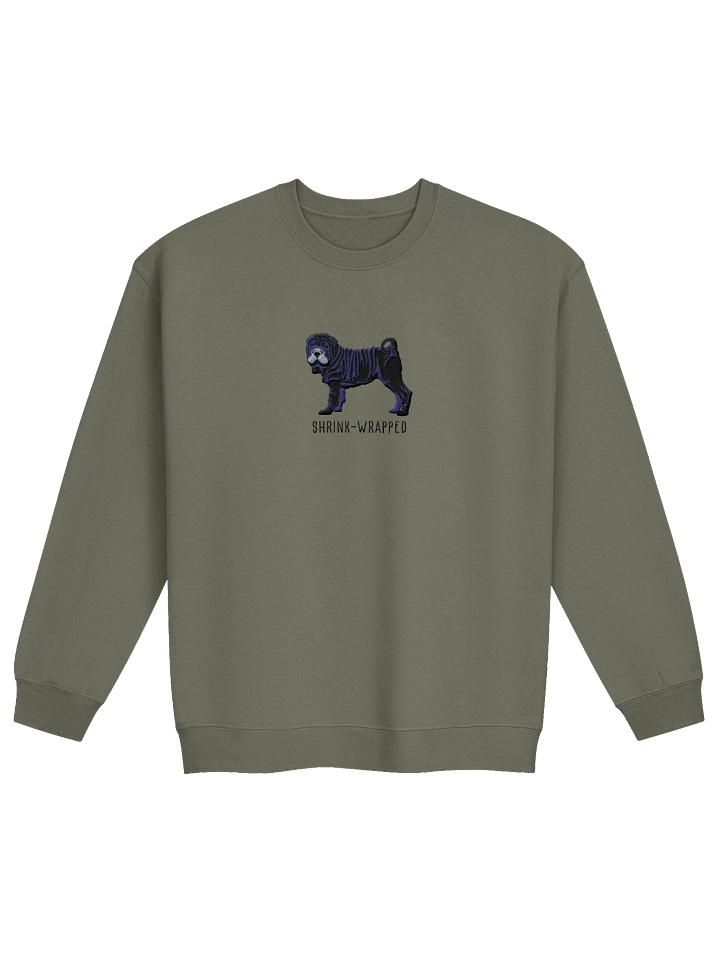 Shrink-Wrapped Sweatshirt (Embroidered) of a Chinese Shar-Pei(Black) product image (5)