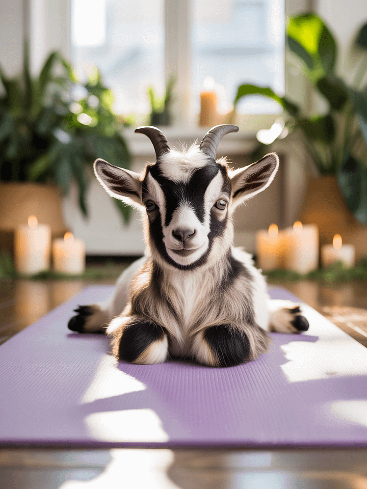 Yoga Goat Zen Moment Framed Poster product image (1)
