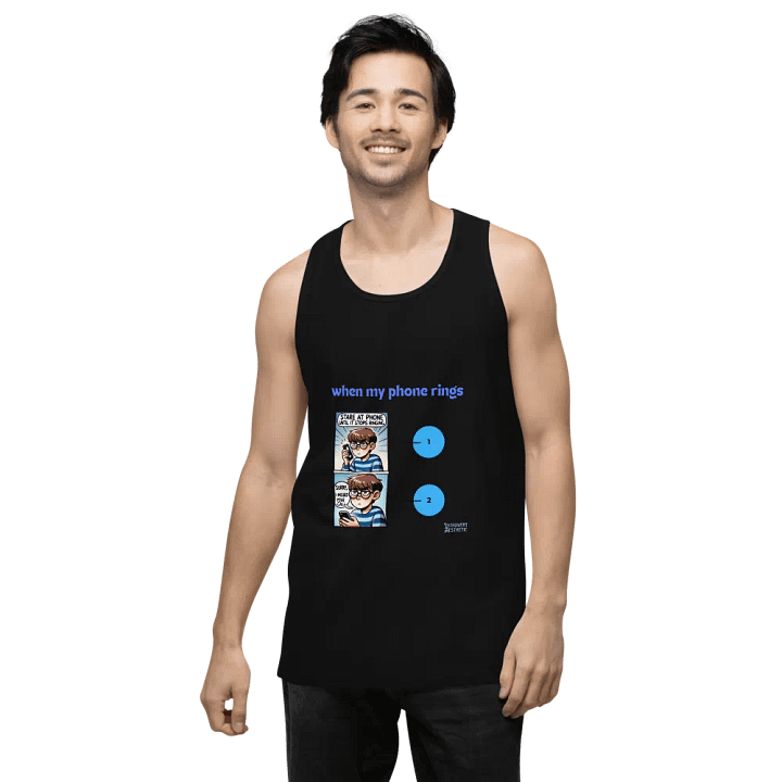 Phone Call Humor Premium Tank Top product image (7)