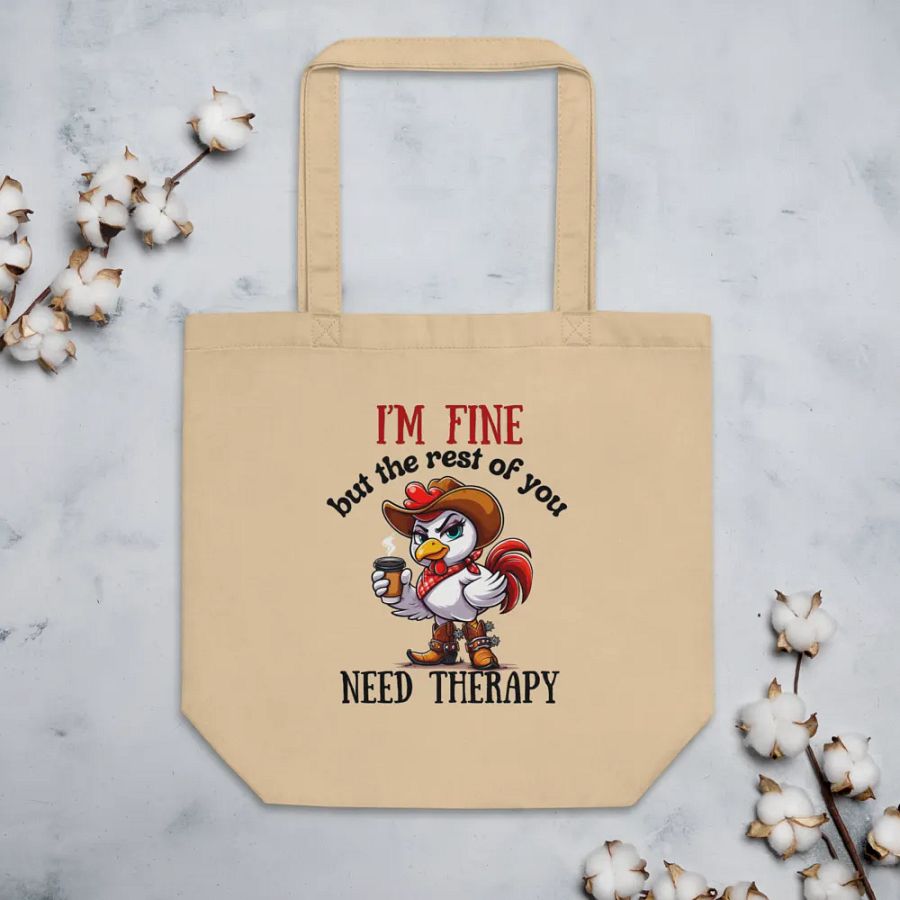 Funny Sarcastic 'The Rest of you Need Therapy' Eco Tote Bag product image (6)