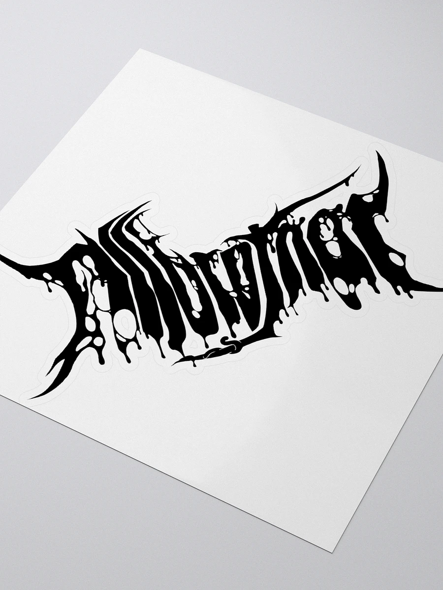 Melted Logo Sticker - Black on white product image (7)