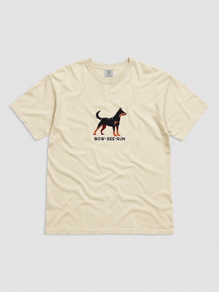 Bow-See-Run T-Shirt(Embroidered) of a Beauceron(Black & Tan, Cropped Ears) product image (51)