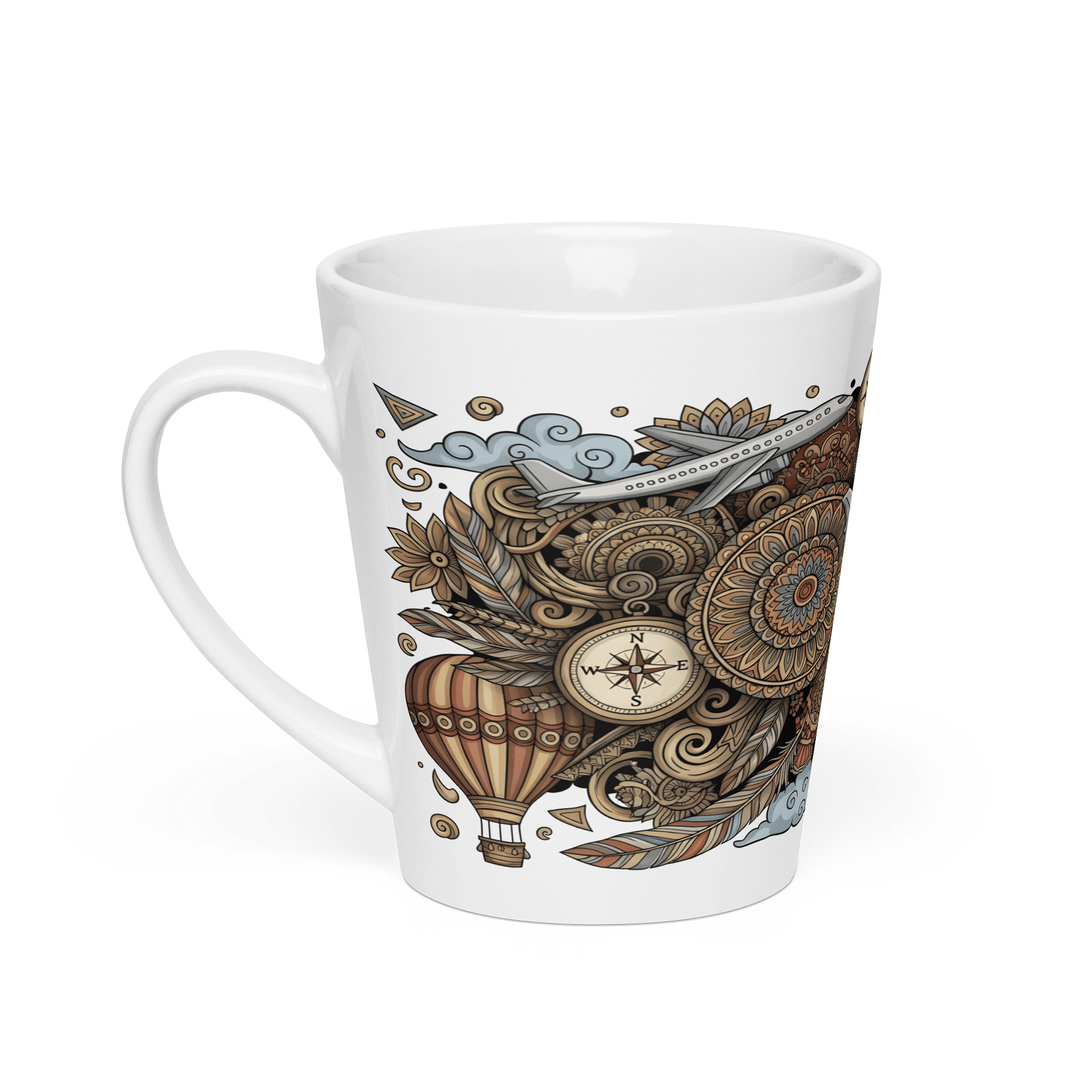 Intricate Earth Tones Travel Mandala Mug product image (1)
