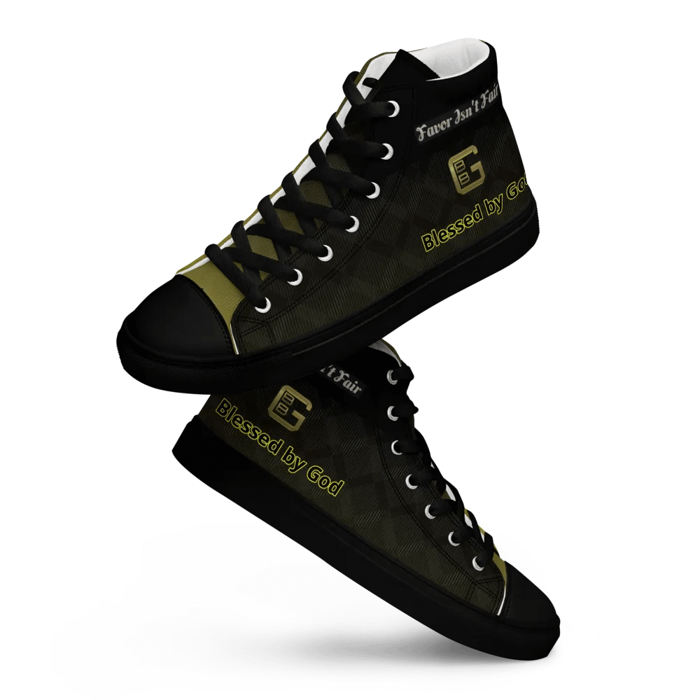 BBG Black and Gold High Tops - Black Soles product image (8)