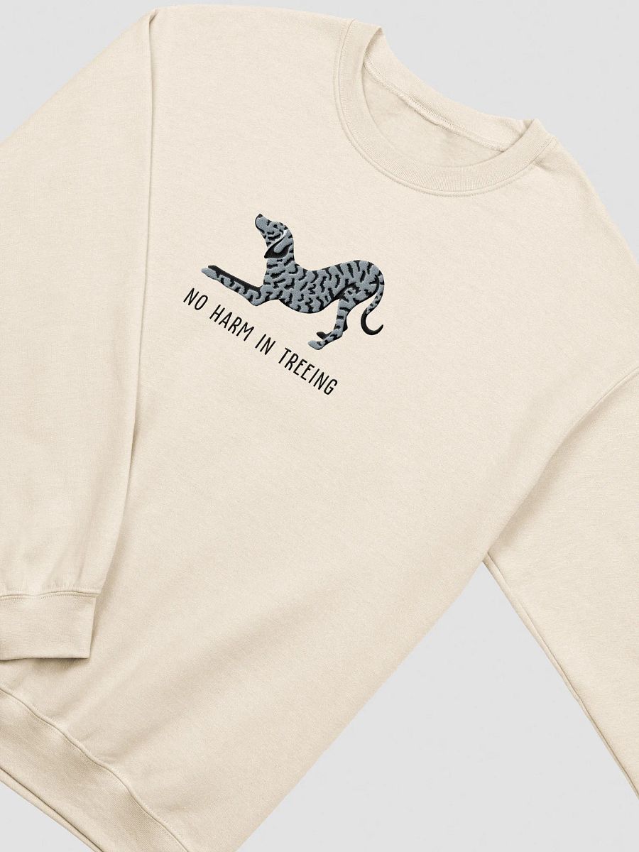 No Harm in Treeing Sweatshirt (Embroidered) of a Plott Hound(Blue Brindle) product image (3)