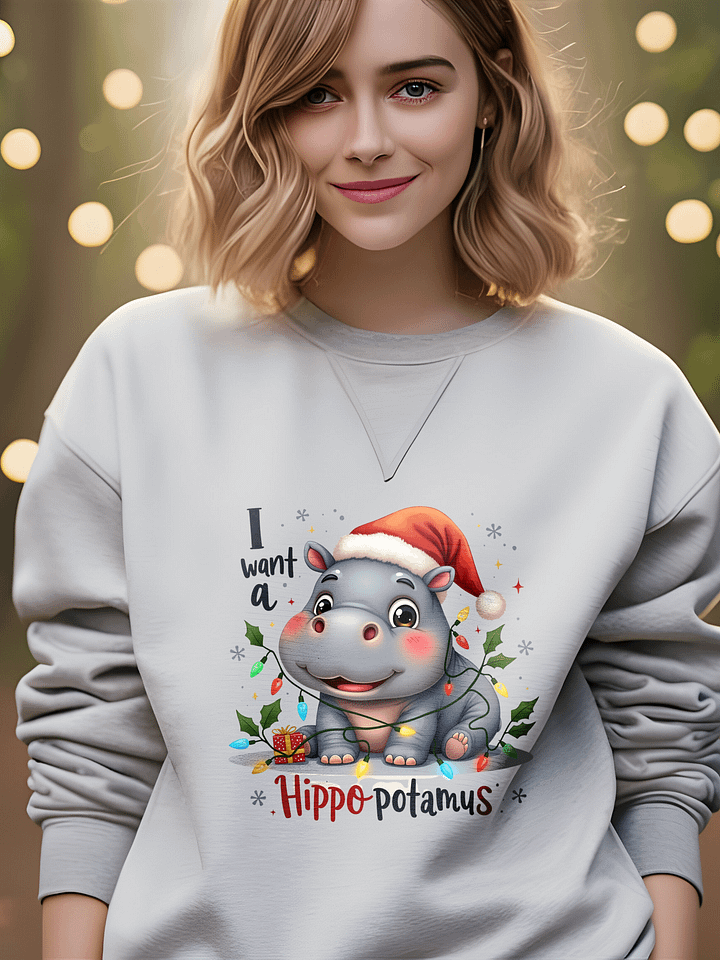 🎄 I Want a Hippopotamus for Christmas Sweatshirt product image (1)