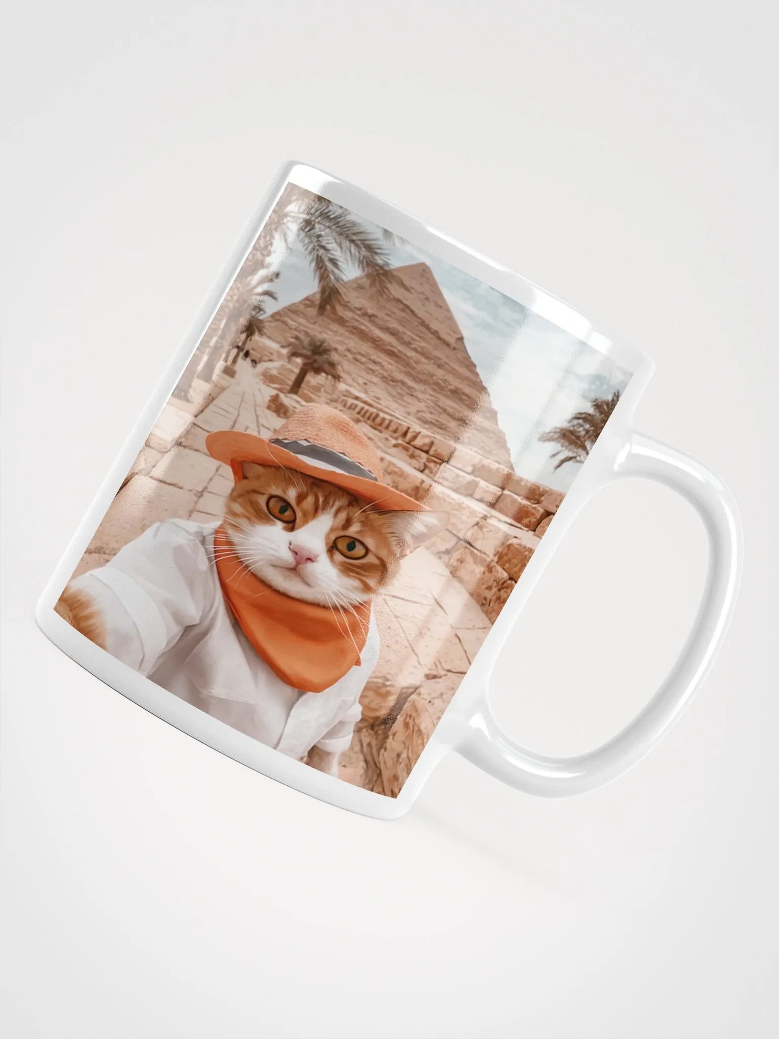 Pharaoh Cat Selfie #Humorous Mug - White product image (4)