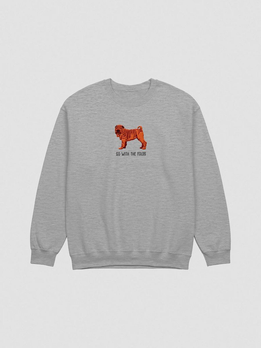 Go with the Folds Sweatshirt (Embroidered) of a Chinese Shar-Pei(Red) product image (4)