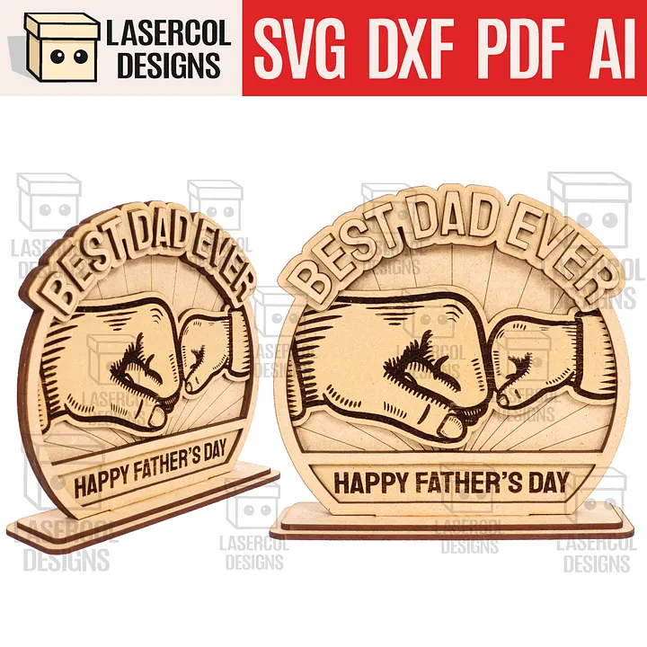 Father's Day Gift Plaque Set 1 (2 Sizes) - Laser Cut Files product image (1)