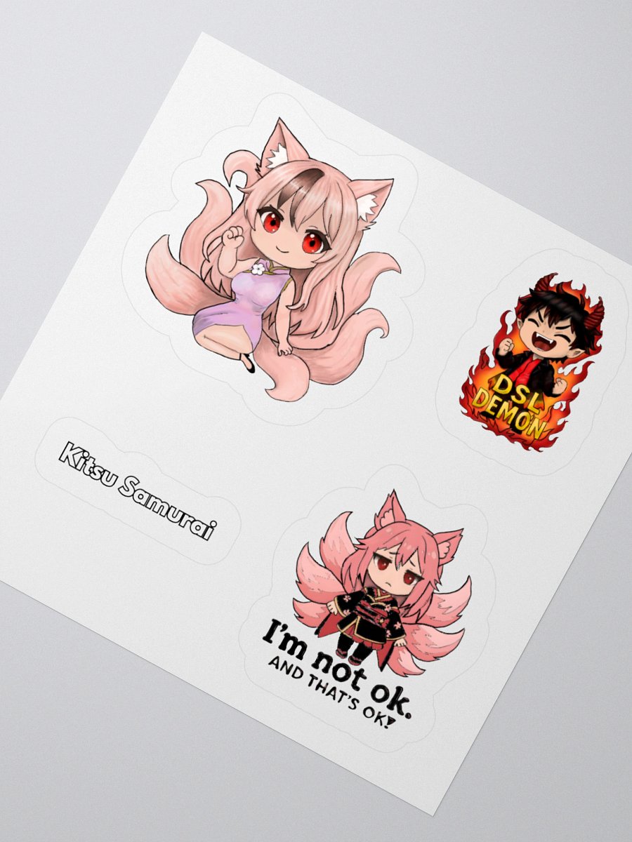 Chibi Anime Kiss Cut Stickers Set product image (5)