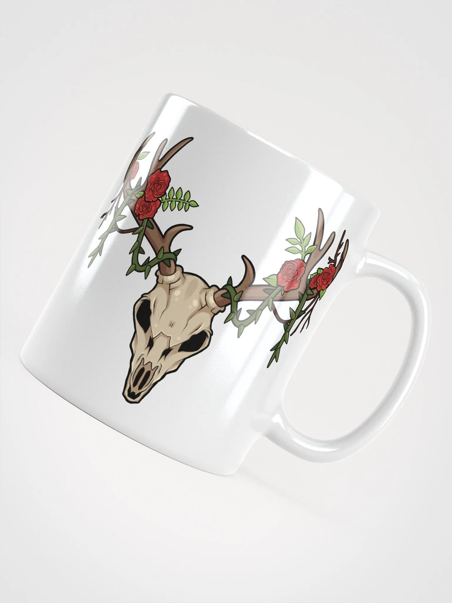 White Deer Skull Mug (11 oz) product image (4)