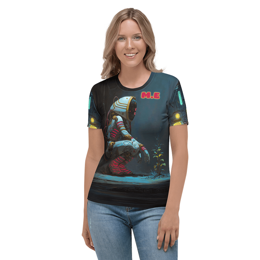 Neon Eden – Futuristic Astronaut T-Shirt by M.E product image (2)