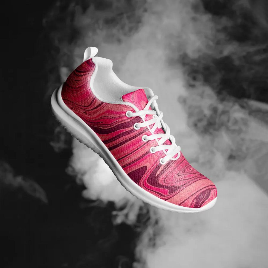 Women's Athletic Shoes - Shades of Magenta Pink Digital Fluid Art product image (9)