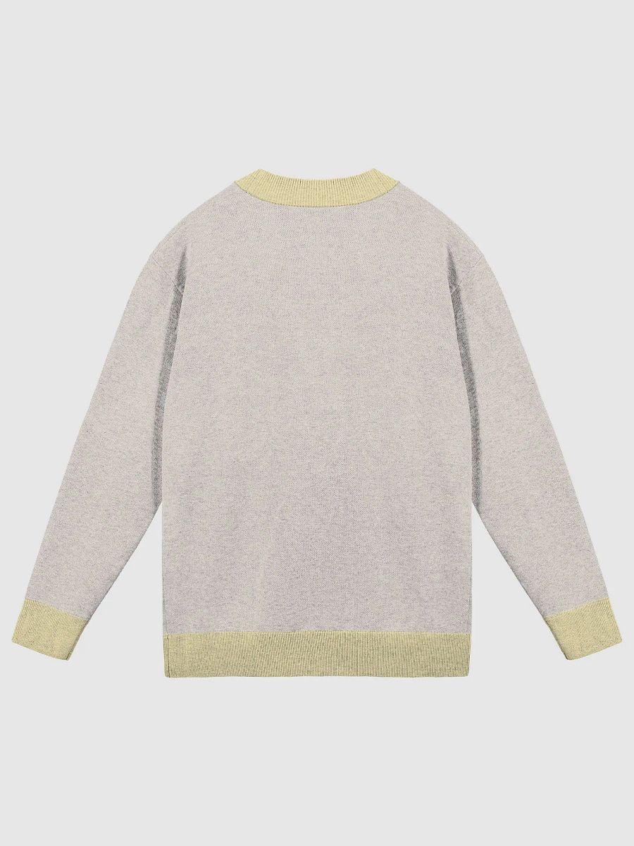 Knitted Cardigan Without Pocket (YELLOW AND SAND) product image (8)
