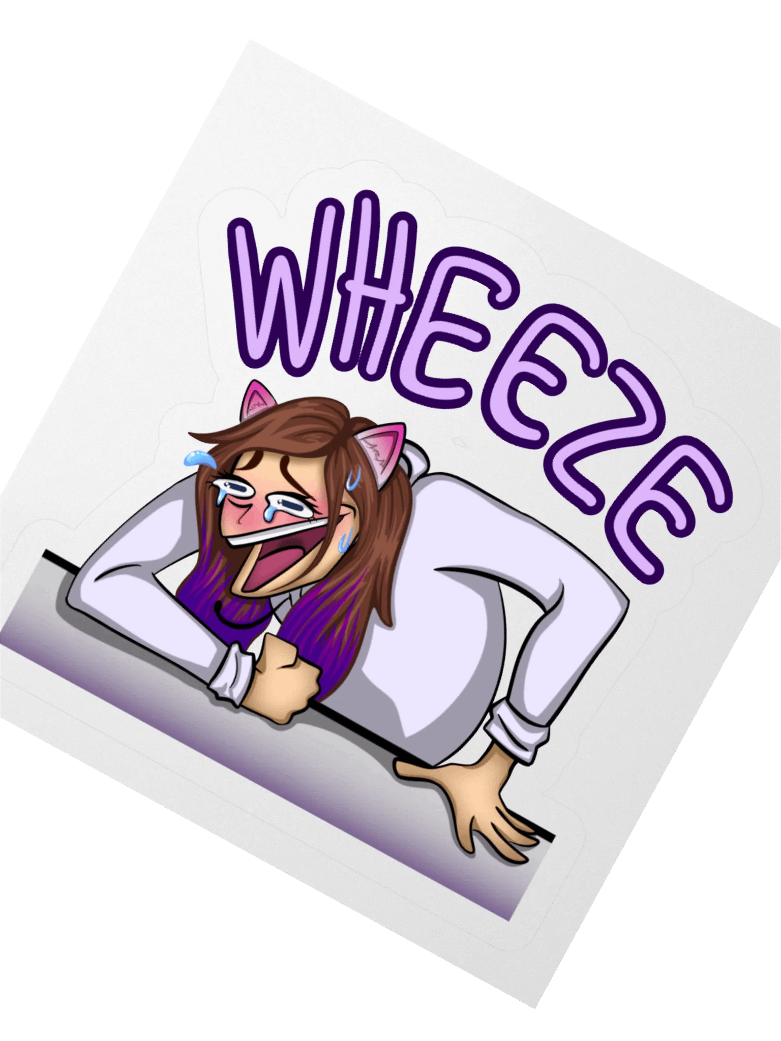 WHEEZE Laughing Wolfy Cut Stickers product image (4)