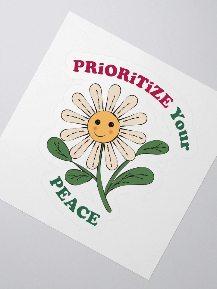 Prioritize Your Peace Kiss Cut Stickers product image (4)