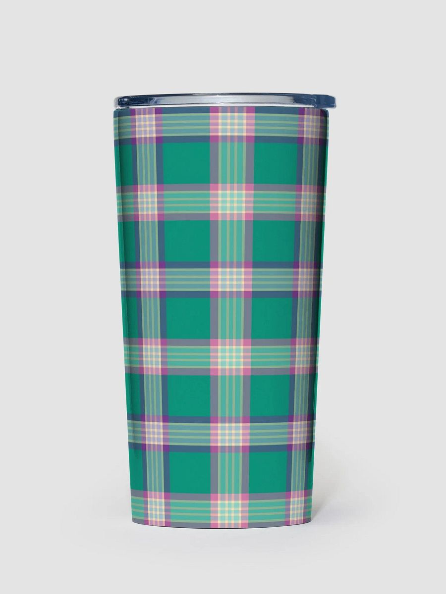 Emerald Green and Purple Plaid Travel Tumbler product image (2)