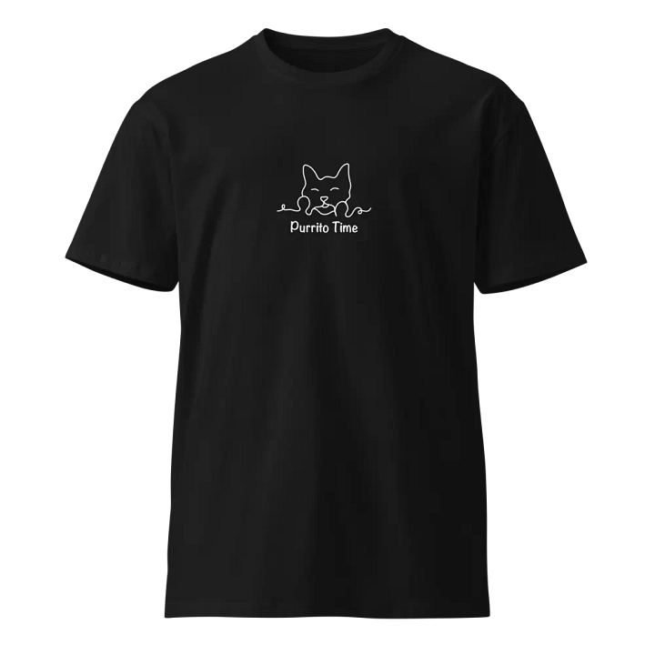 Purrito Time T-shirt (black) product image (1)