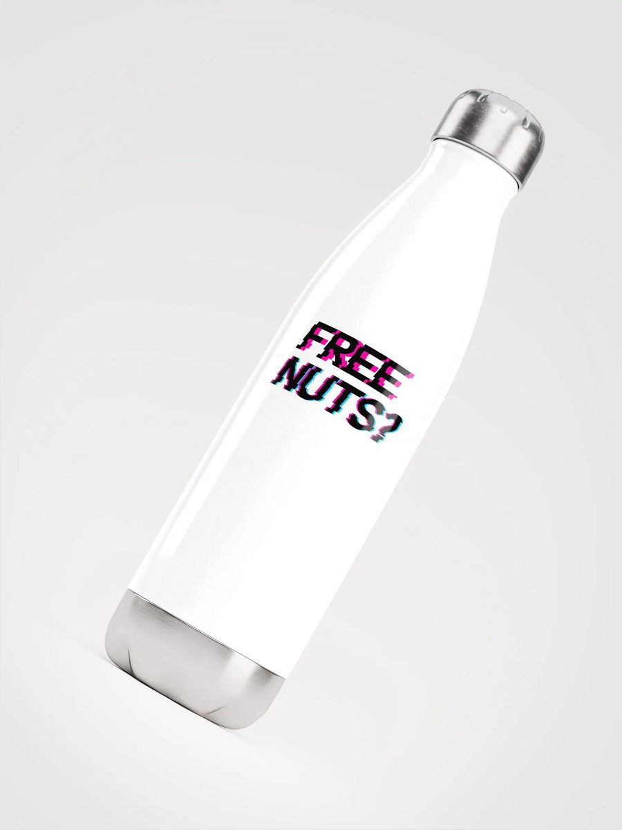 Free Nuts? White Stainless Steel Water Bottle product image (4)