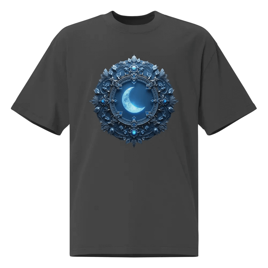 Celestial Crescent Moon Oversized T-Shirt product image (1)