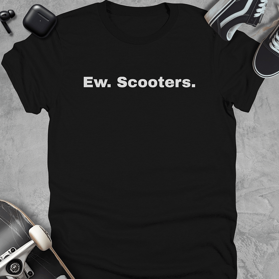 Ew scooters, Funny skateboarding t-shirt unisex product image (1)