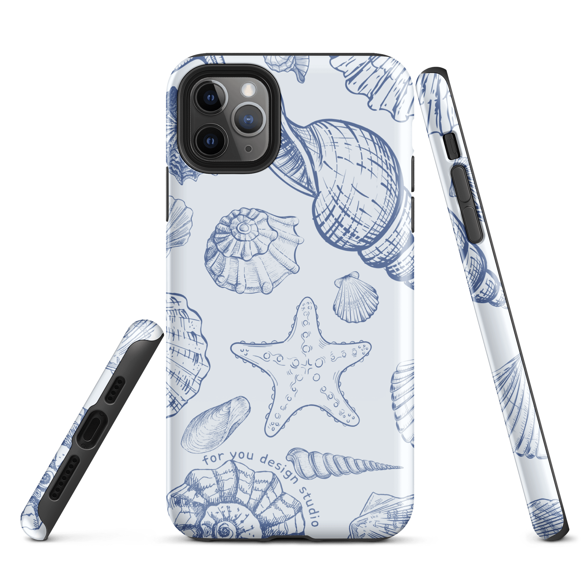 Monochrome Seashells Tough Case for iPhone® product image (3)