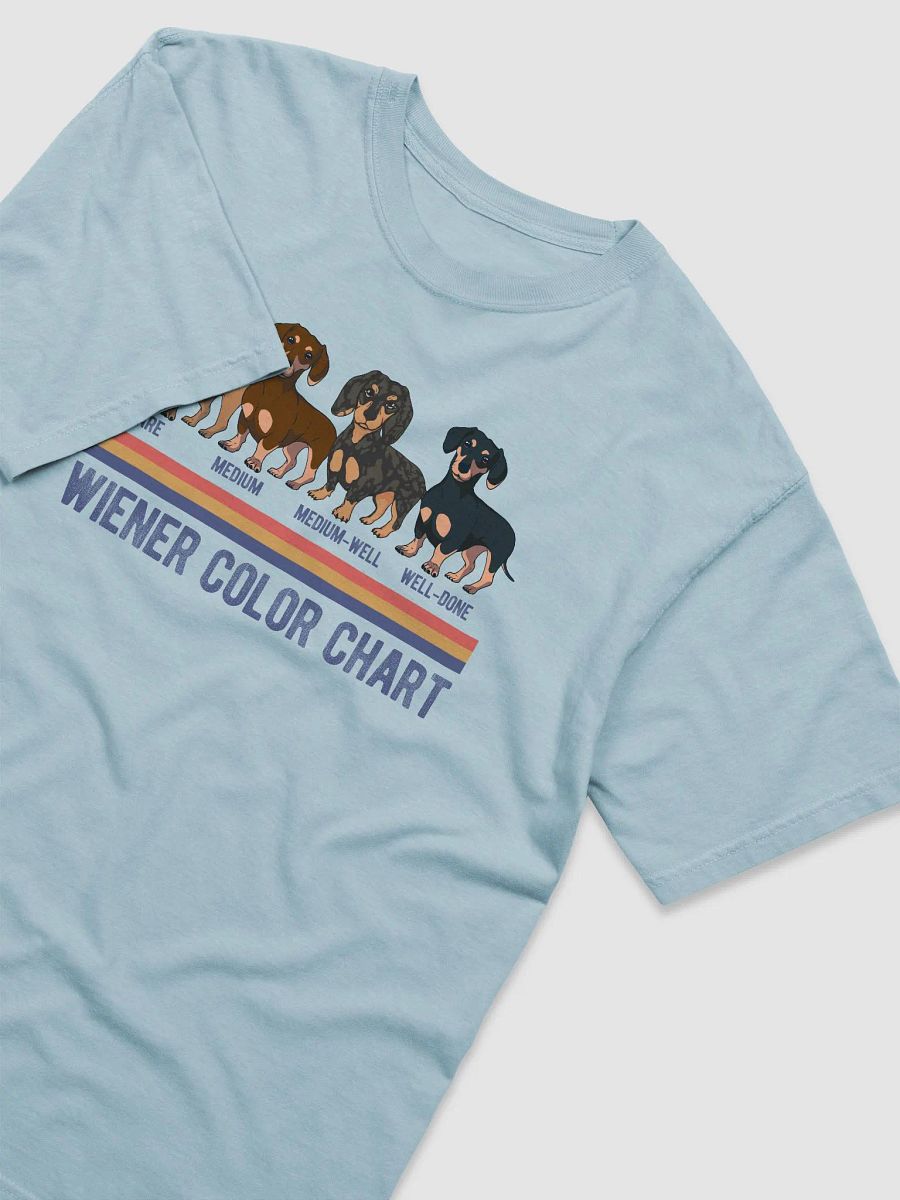 Dachshund Color Chart T-Shirt | Funny Retro-Style Weiner Color Types for Doxie Dog Lovers product image (10)