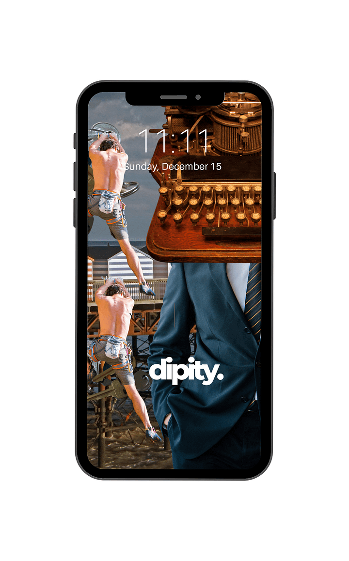 dipity - iphone typewriter head wallpaper product image (1)