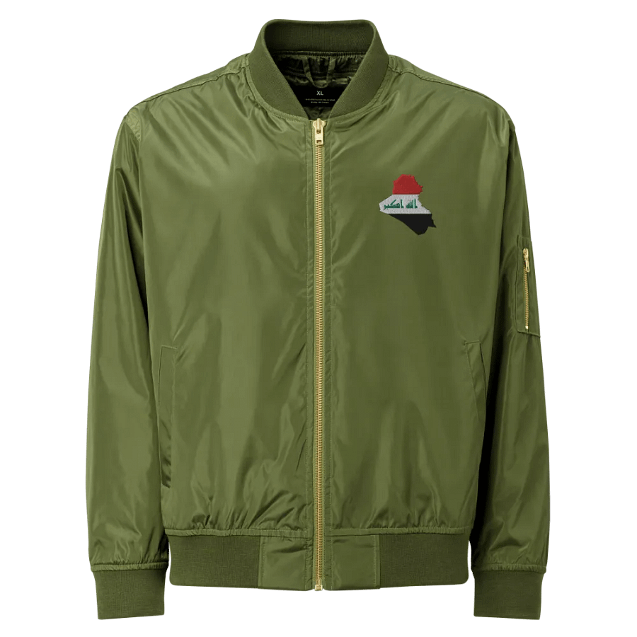 Iraq Flag Premium Recycled Bomber Jacket product image (1)