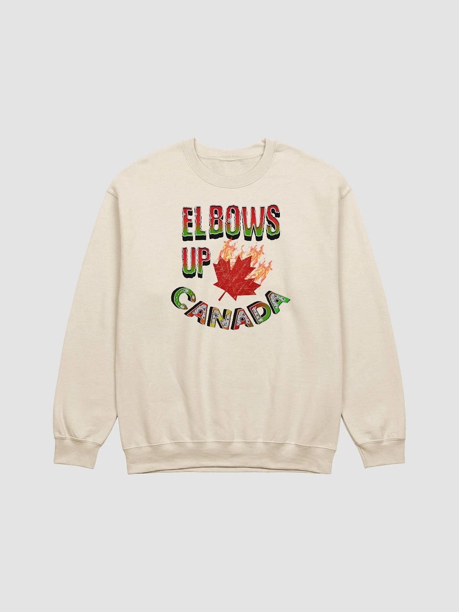 Elbows Up Canada Flaming Maple Leaf Crewneck Sweatshirt product image (19)