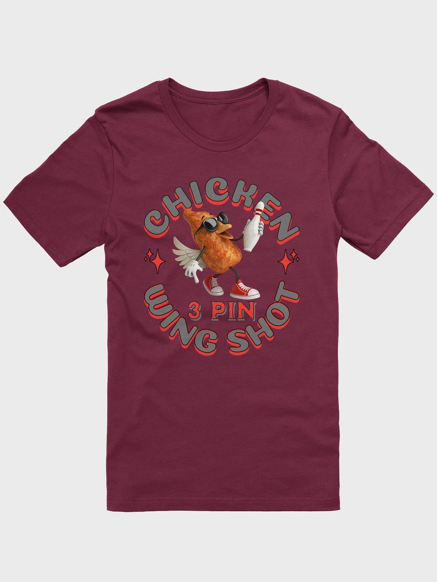 Chicken Wing Shot 3 Pin Bowling Funky T-Shirt product image (4)