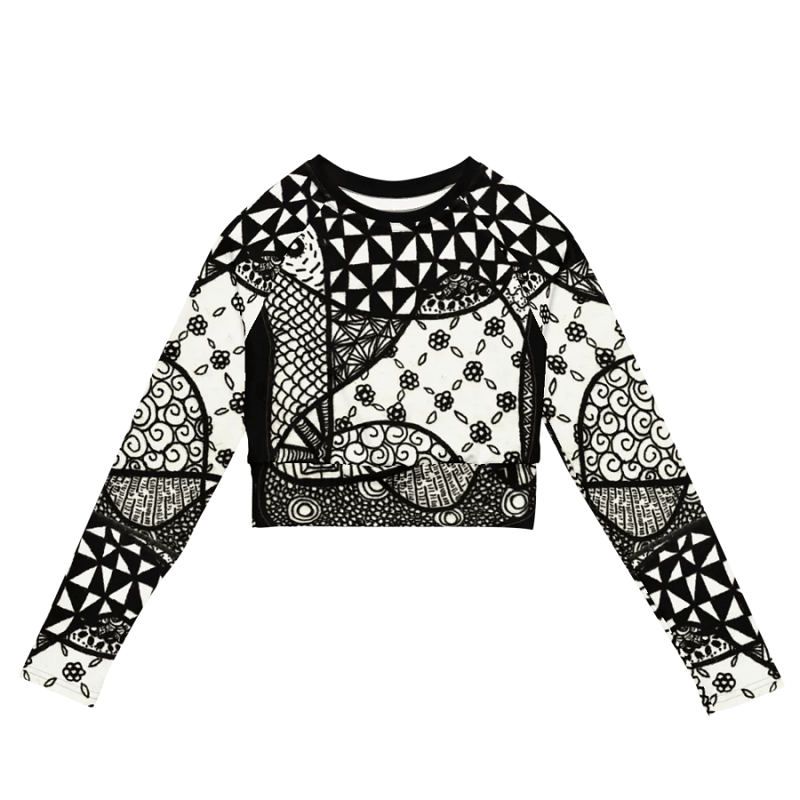 Eclectic Monochrome Vibes Crop Top product image (5)
