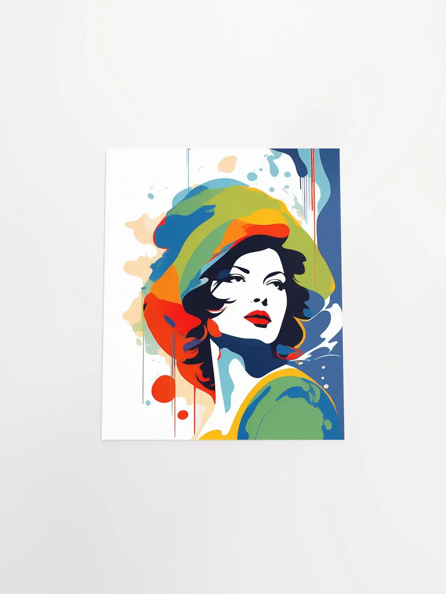 Abstract Woman v3 - Vintage Style Poster - Girly - Small and Standard Sizes - 8x10-11x14-12x16-16x20 Inches product image (4)