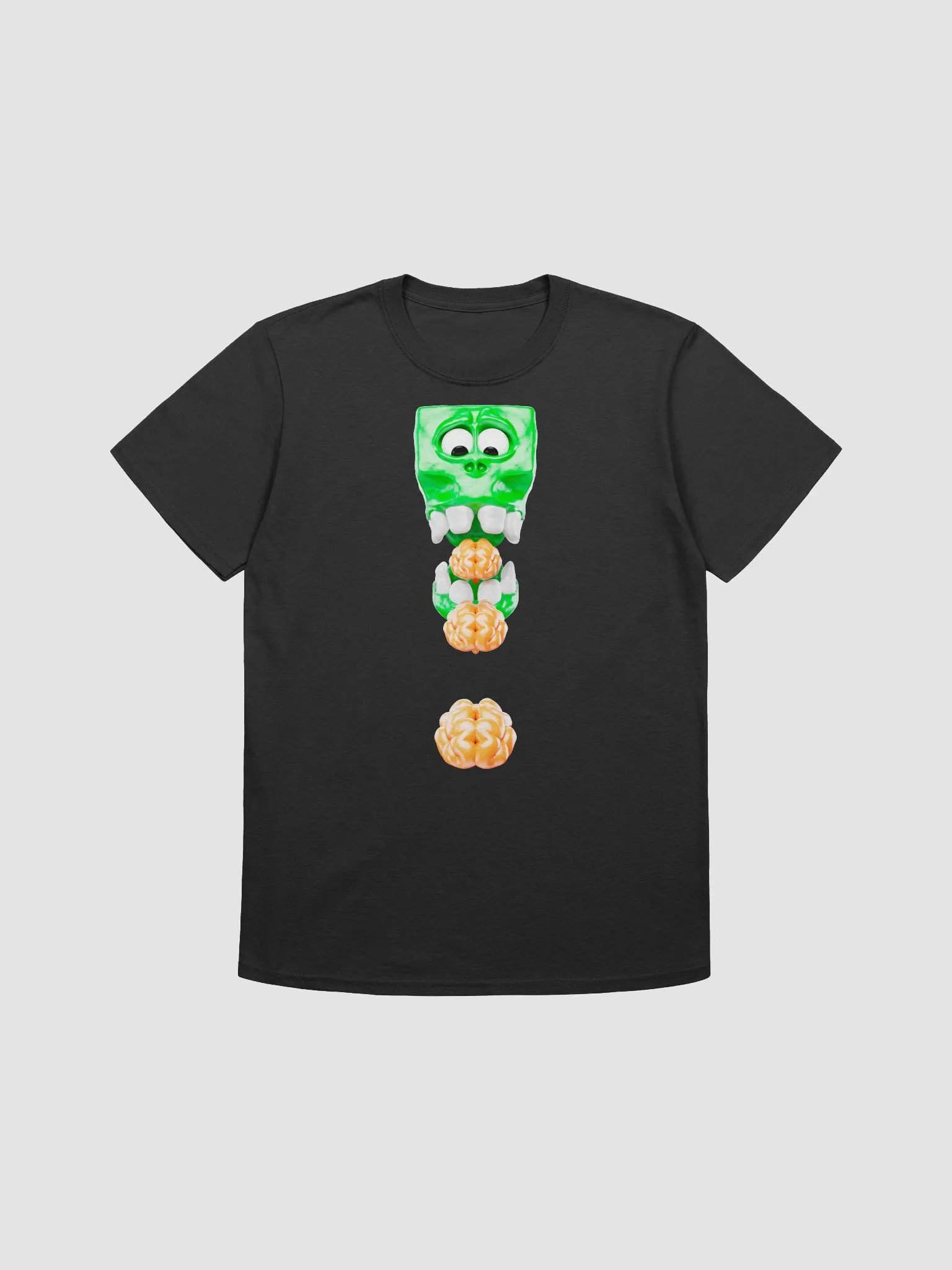 The Green Skull Loves Brain T-Shirt product image (1)