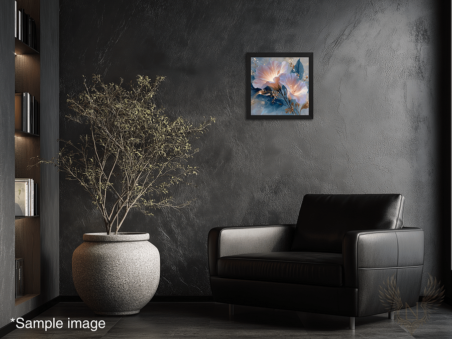 Glowing Grace: Blush & Gold Floral Wall Art product image (3)