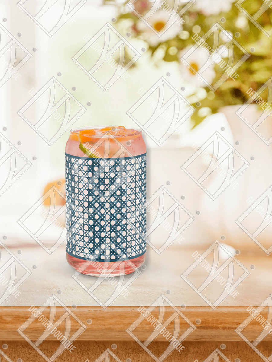Le Rose Blue Monogram B Can-Shaped Glass product image (9)
