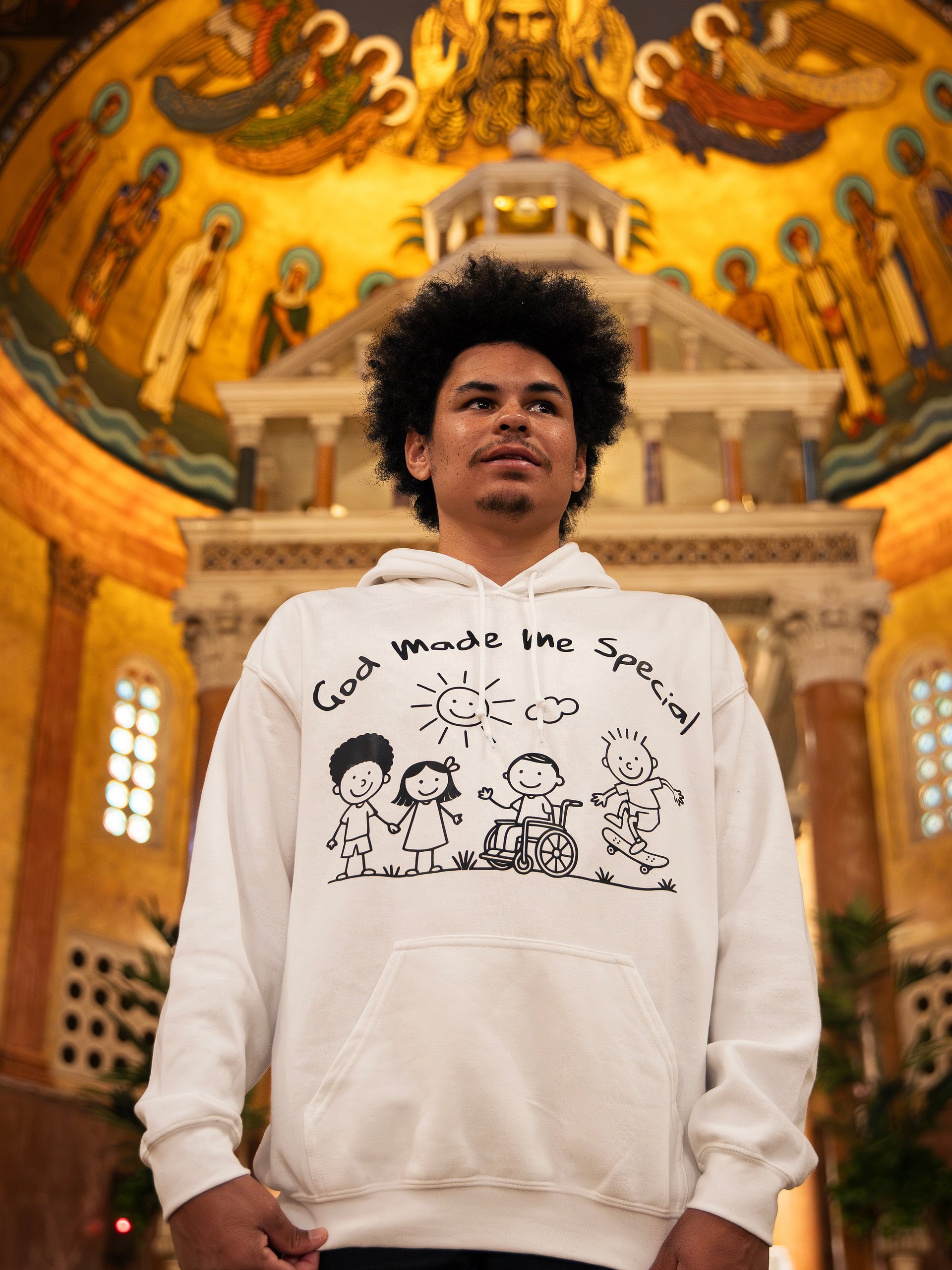 God Made Me Special Hoodie (White) product image (1)