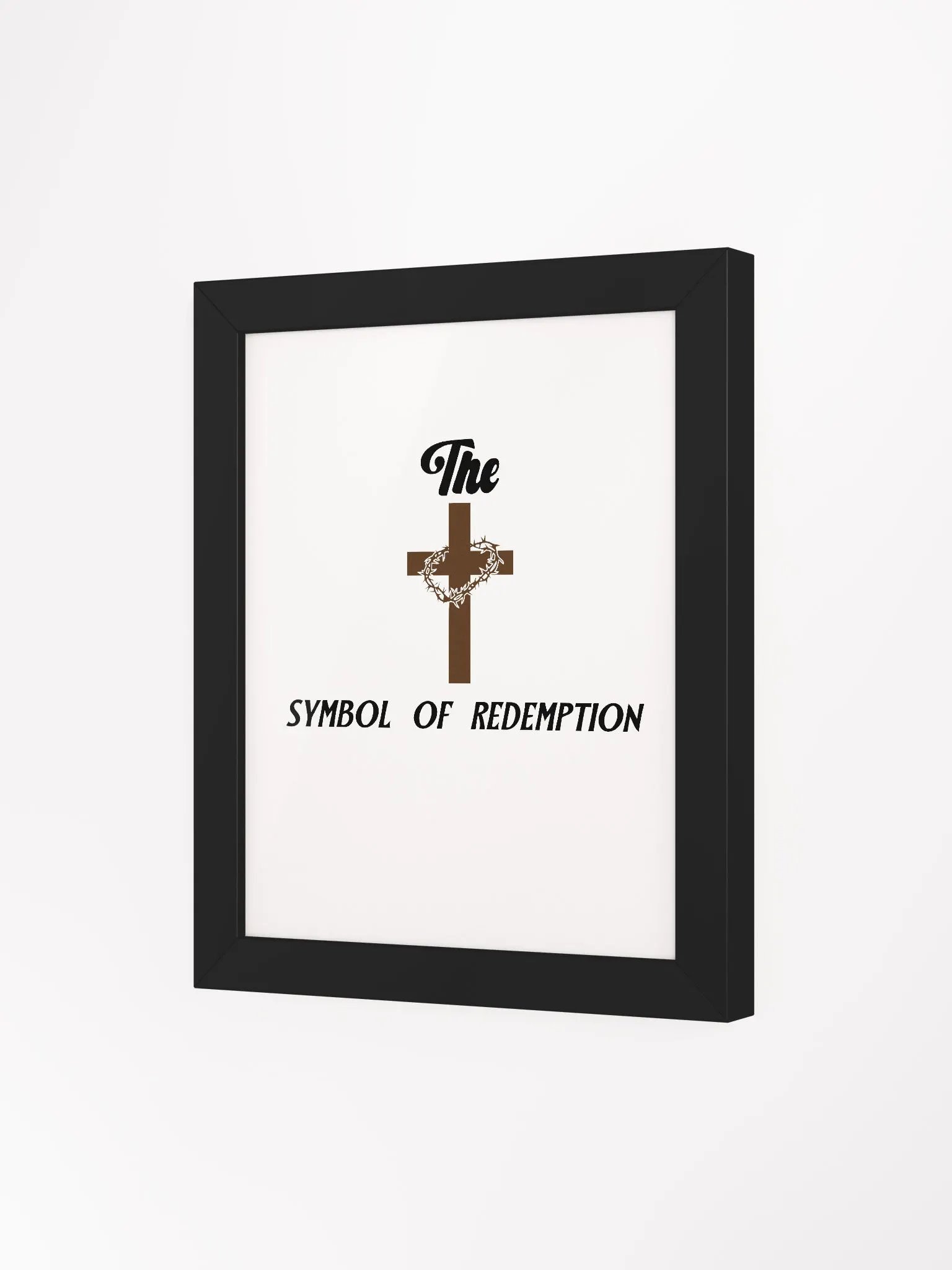 Eco-Friendly Matte Poster Framed in Ayous Wood(THE CROSS. SYMBOL OF REDEMPTION.) product image (15)