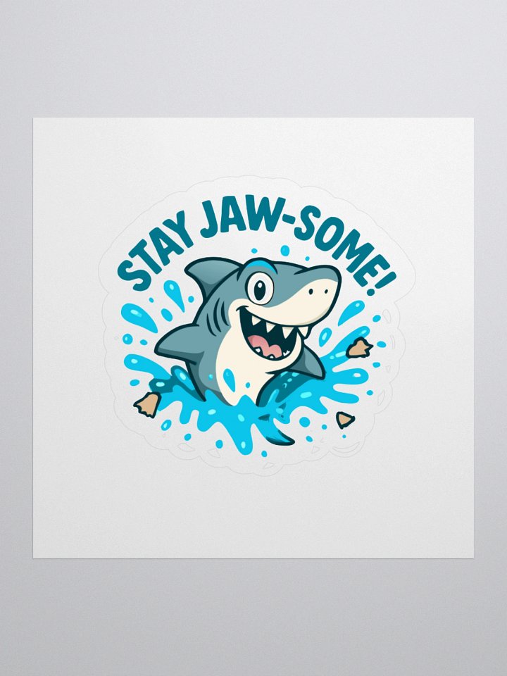 Jaw-some Shark Kiss Cut Stickers product image (1)