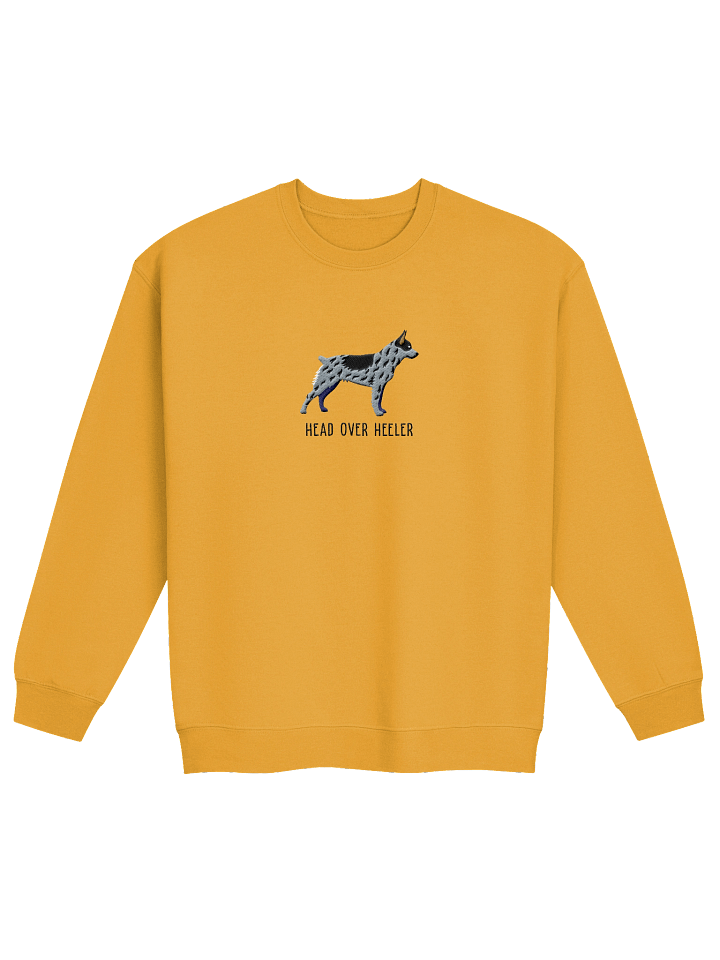 Head Over Heeler Sweatshirt (Embroidered) of an Australian Cattle Dog(Blue Heeler, Docked Tail) product image (13)
