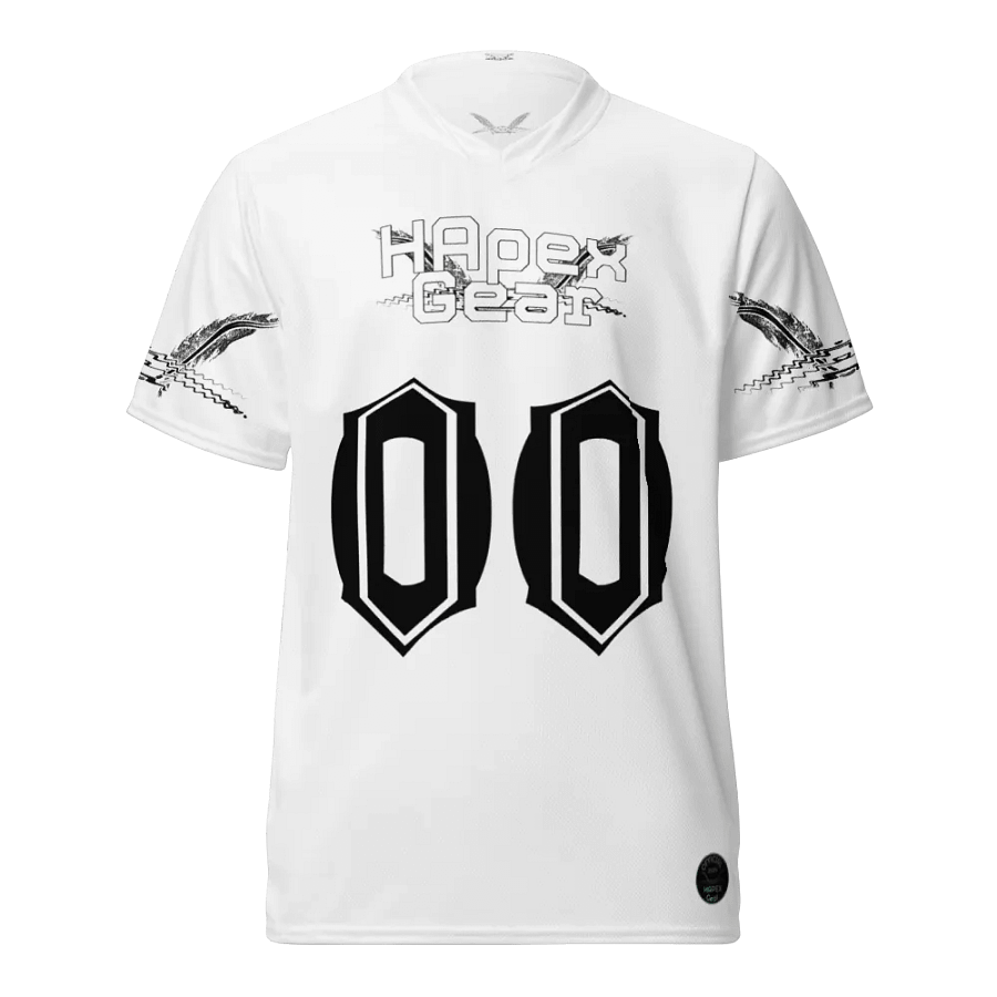 Capital Duranleau - White - Recycled Unisex Sports Jersey - White HApex Gear Black Logo product image (3)
