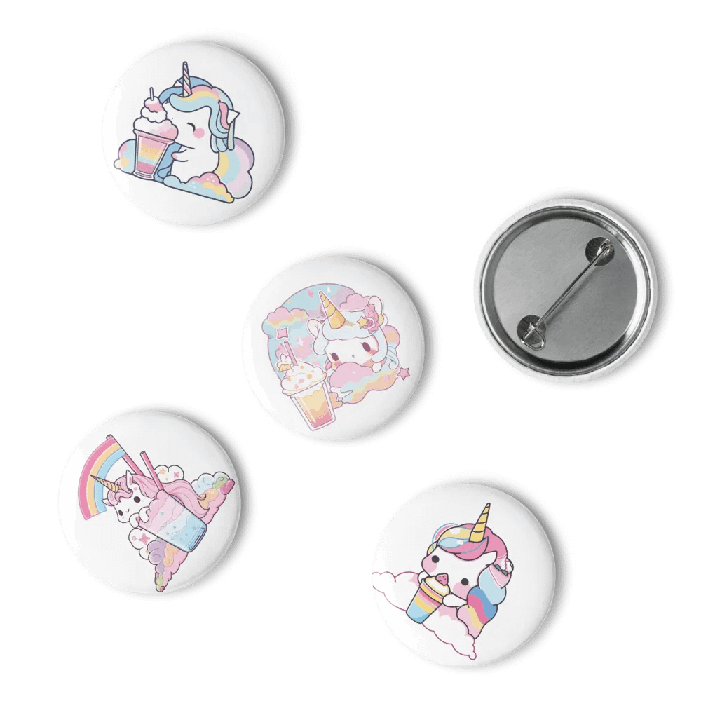 Whimsical Unicorn Pin Buttons Set product image (6)