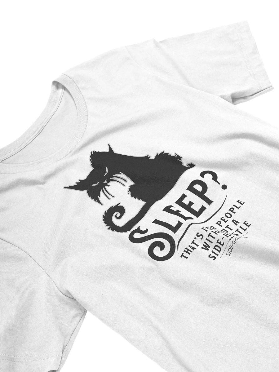 Sleepless Grind: Hustler Cat T-shirt in Vivid Black product image (7)