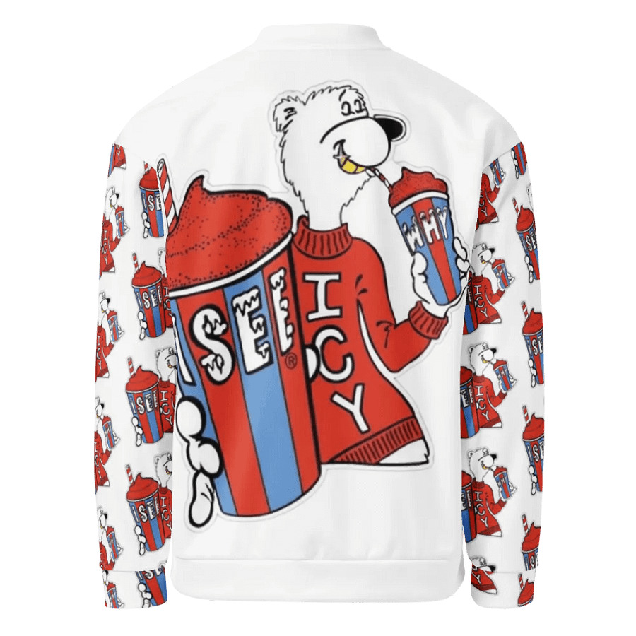 ISEEWHY BEAR PATTERN BOMBER product image (3)
