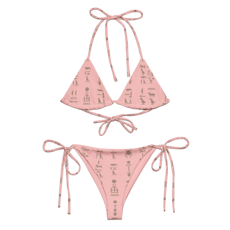 Isis Pink Hieroglyphs String Bikini product image (1)